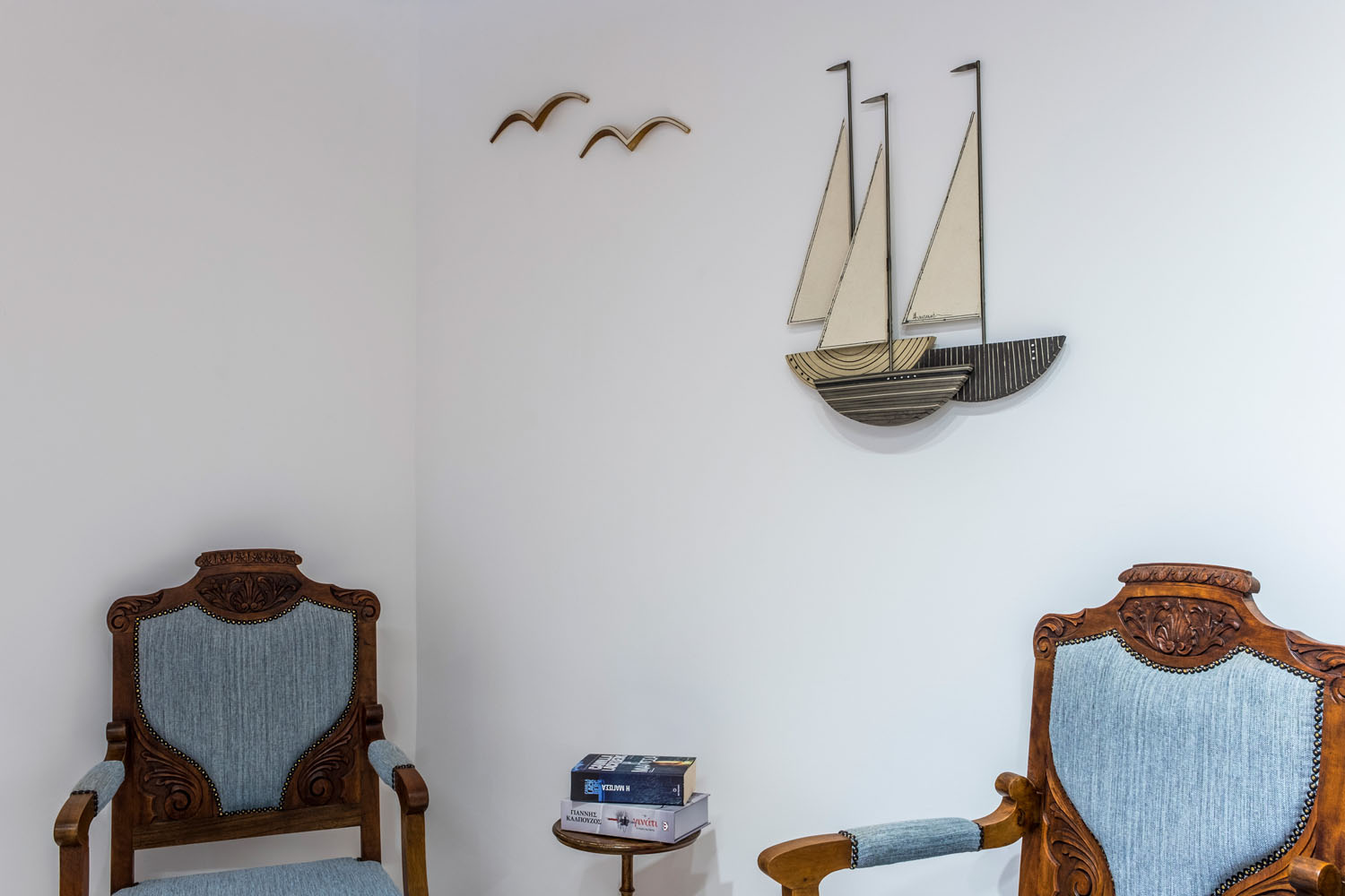 Hotel's reception corner with two chairs for sitting