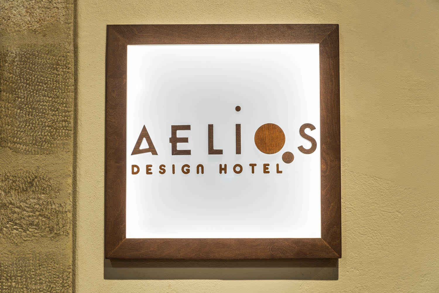 Hotel's logo sign